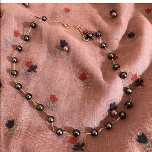 Black pearl necklace